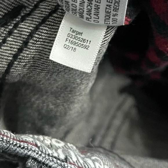 Oshkosh Genuine Kids • Distressed Black Skinny Plaid Patch Jeans - Picture 5 of 7